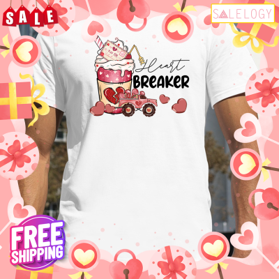 heart breaker coffee lover valentine day shirt
