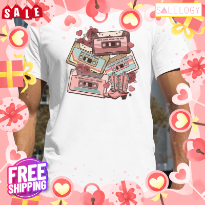 90s Country Cassette Tapes Western Sublimation Valentine Shirt