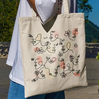 Vintage Abstract Faces Tote Bag