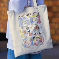 Vintage Cat Art History Tote Bag