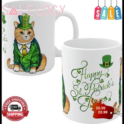 St Patrick's Day Luck of the Irish Cat Mug