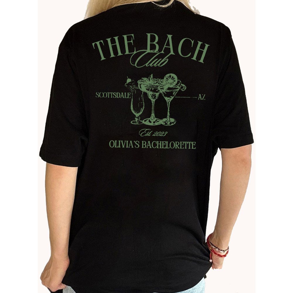 Custom Name The Bach Club Bachelorette Back Shirt