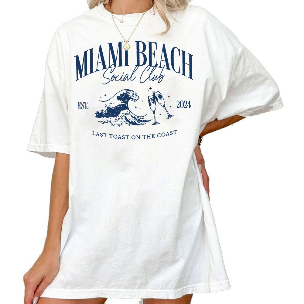 Custom Miami Beach Social Club Bachelorette Shirt
