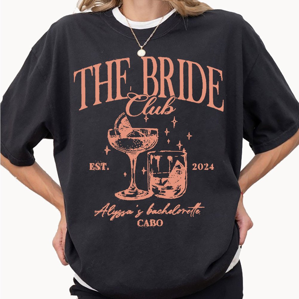 Personalized Cocktail The Bride Club Bachelorette Shirt