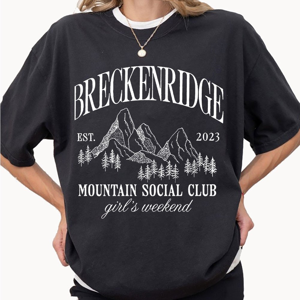 Personalized Mountain Social Club Bachelorette Shirt