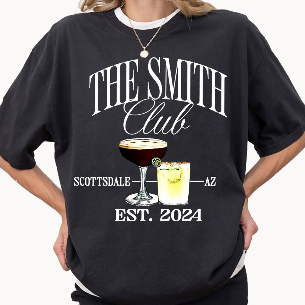 Personalized Cocktail Club Bachelorette Shirt