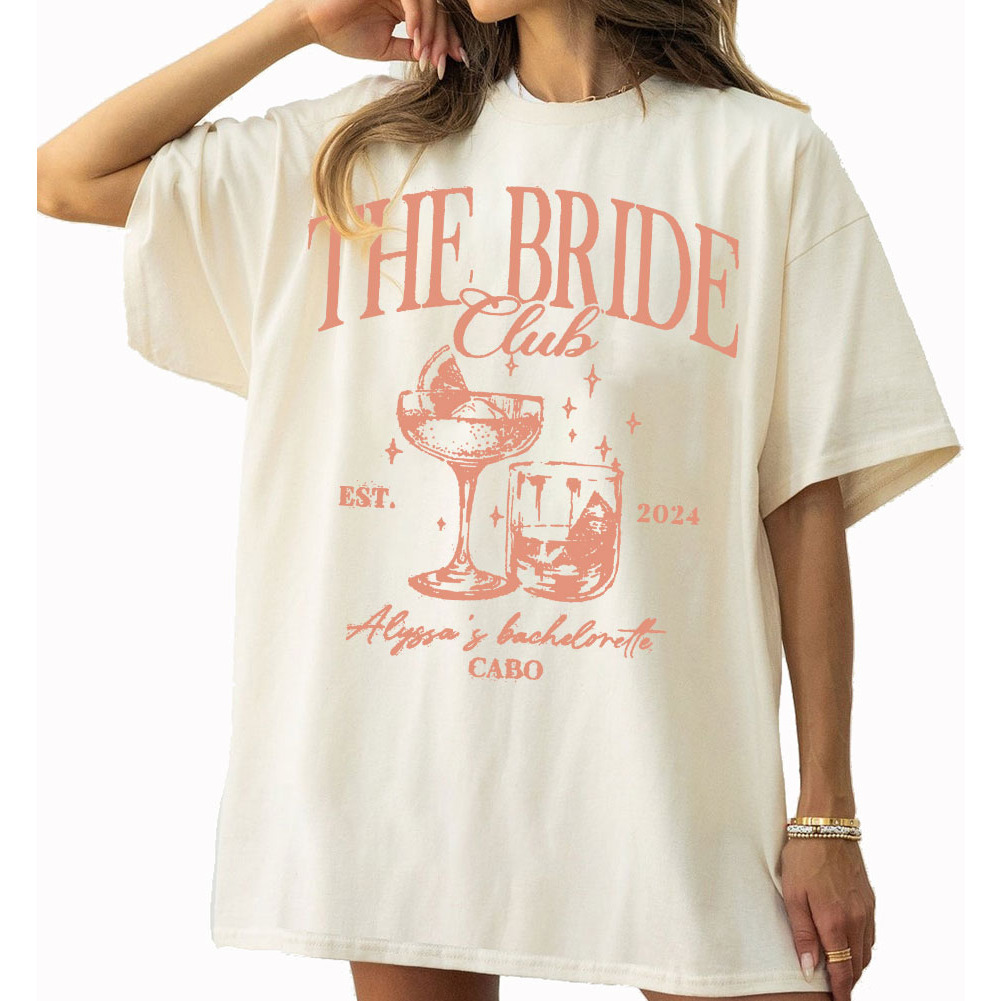 Custom Name The Bride Club Bachelorette Comfort Colors Shirt
