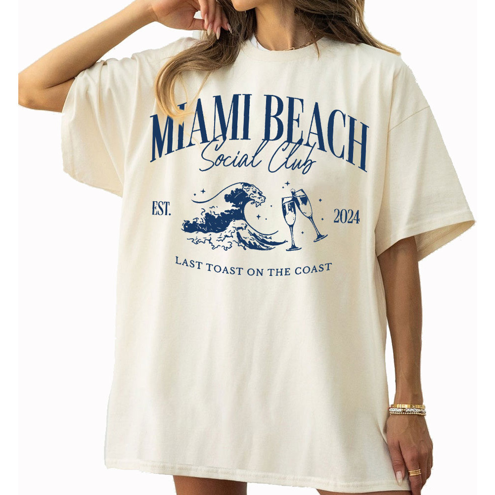 Custom Name Beach Bach Social Club Bachelorette Comfort Colors Shirt