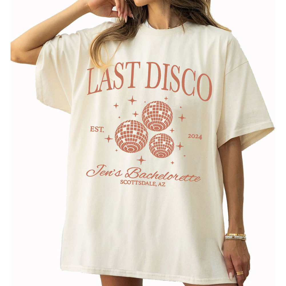Custom Name Last Disco Bach Club Bachelorette Comfort Colors Shirt