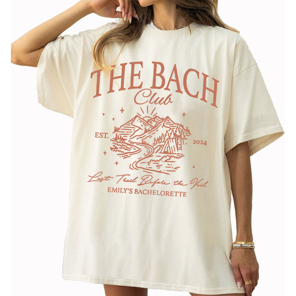 Custom Name Camping The Bach Club Bachelorette Comfort Colors Shirt