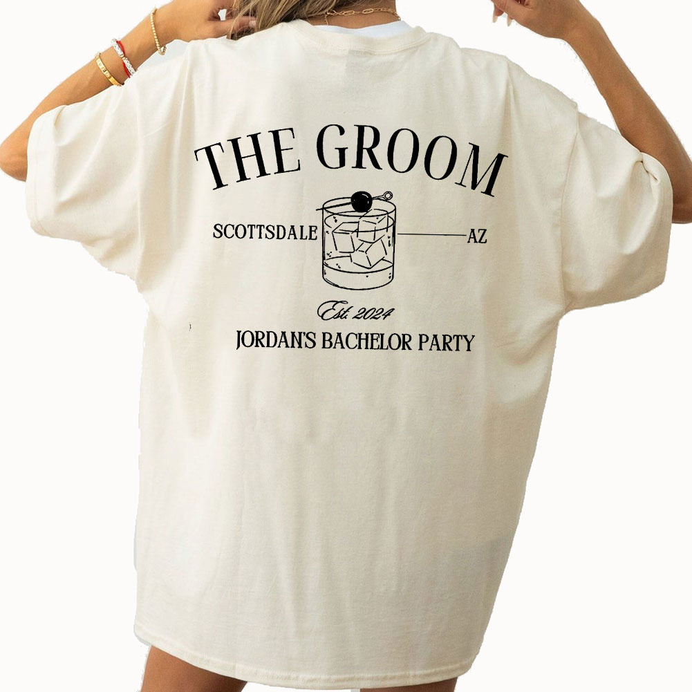 Custom Name The Groom Bachelorette Comfort Colors Shirt
