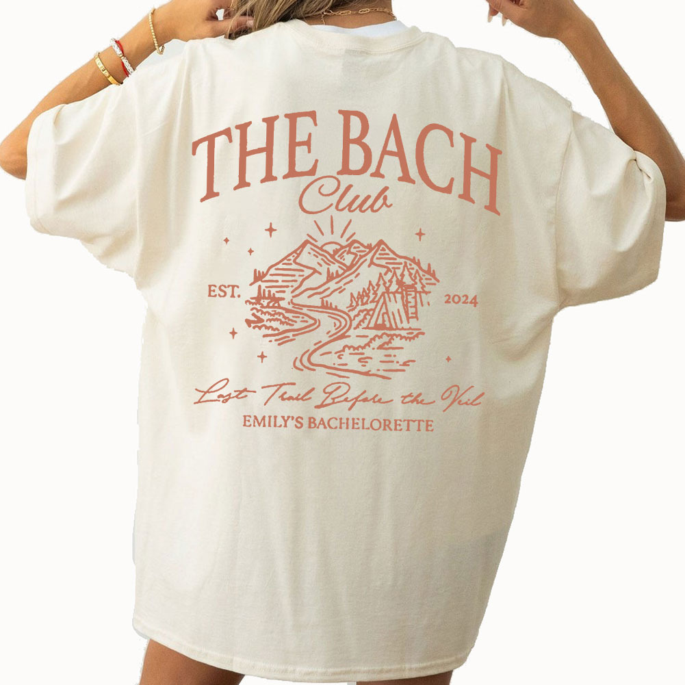 Custom Name Mountain The Bach Club Bachelorette Comfort Colors Shirt