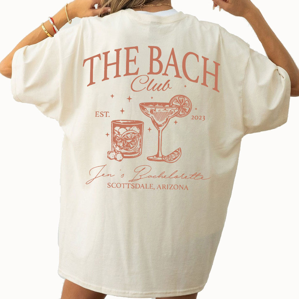 Custom Name The Bach Club Cocktail Party Bachelorette Comfort Colors Shirt