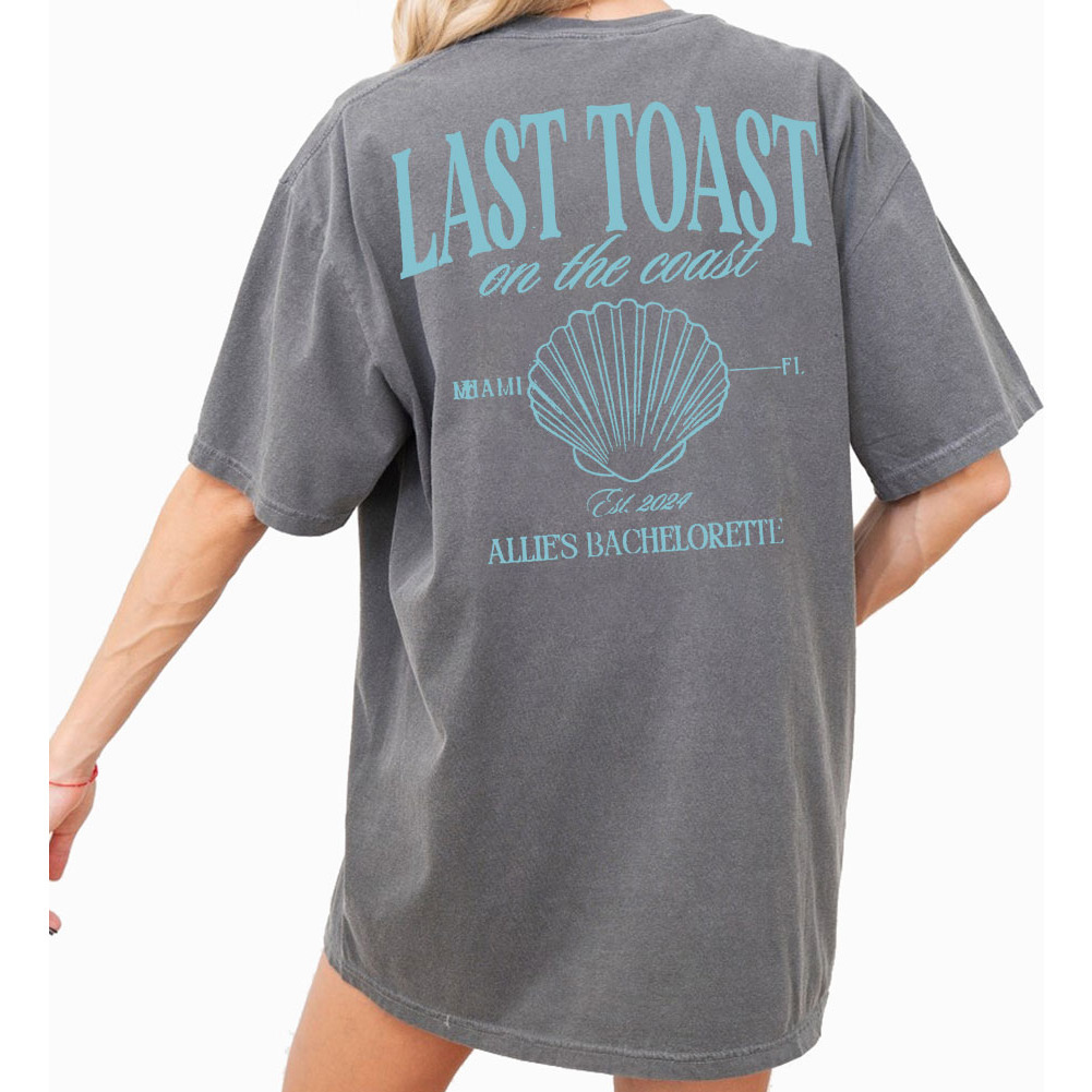 Custom Las Toast On The Coast Bachelorette Club Comfort Colors Shirt