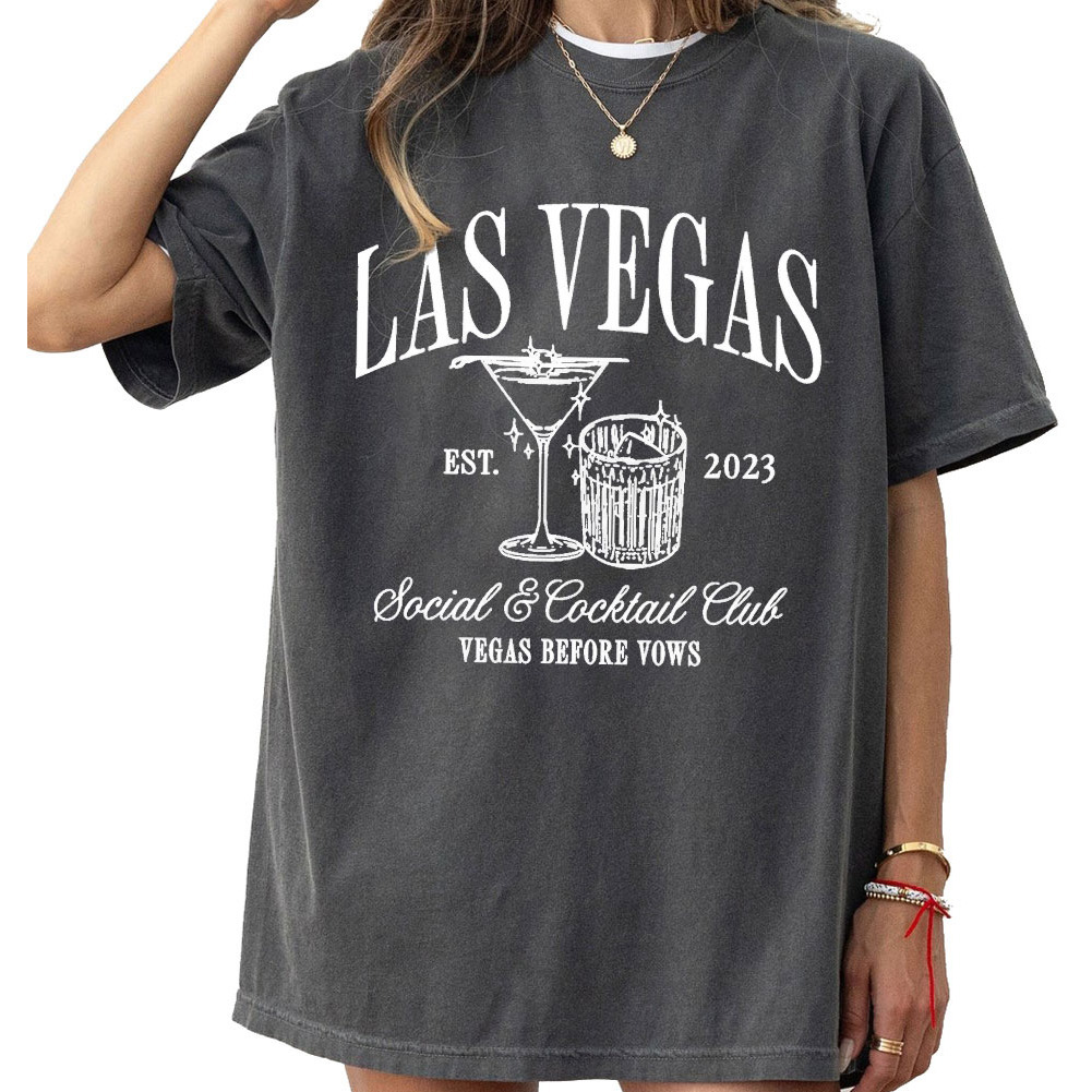 Custom Name Las Vegas Social And Cocktail Club Bachelorette Comfort Colors Shirt