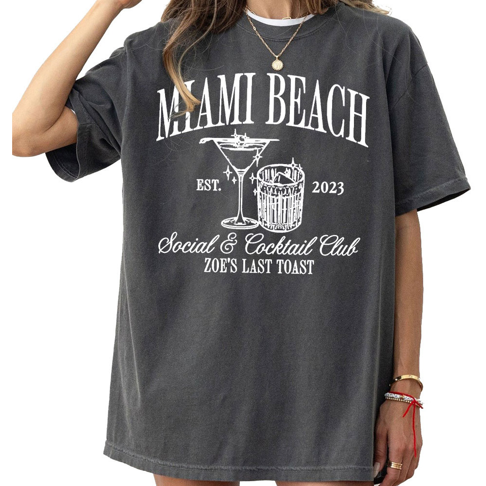 Custom Name Social And Cocktail Club Bachelorette Comfort Colors Shirt