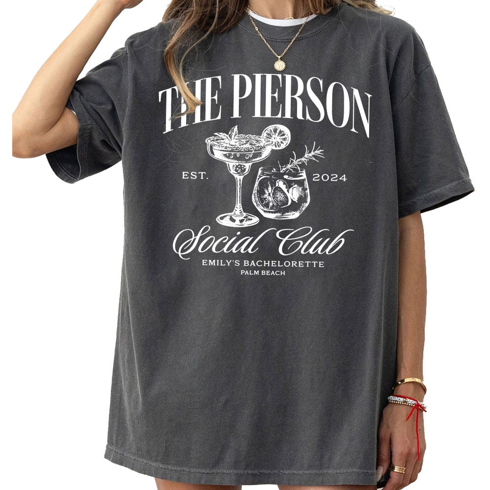 Custom Name Cocktail Social Club Bachelorette Comfort Colors Shirt