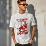Lets Watch Horror Movies and Chill Retro Halloween Shirt