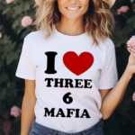 Aja Argento Wearing I Love Three 6 Mafia Shirt