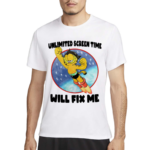 Garfield Unlimited Screen Time Will Fix Me Shirt