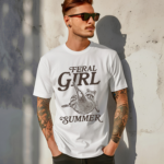 Raccoon Vintage Feral Girl Summer Shirt