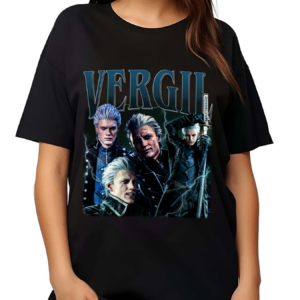 Vergil Sparda Devil May Cry Three Character Demon Hunter Vintage Retro 90s Bootleg style Salelogy Shirt