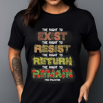 The Right To Exist Resist Return Remain Free Palestine Shirt