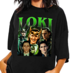 Loki Tom Hiddleston Loki God of Mischief Vintage Retro 90s Bootleg style Salelogy Shirt