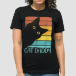 Cat Daddy Vintage Eighties Style Cat Dad Gift Fathers Day Shirt