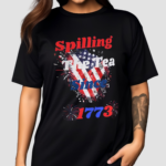 America Flag Spilling The Tea Since 1773 Shirt