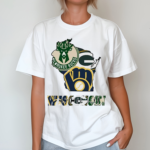 Wisconsin Map Sports Teams Logo Shirt