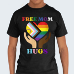 Free Mom Hugs Supports LGBTQ Gay Pride Month Shirt