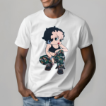 Camo Girls Rule Betty Boop Shirt