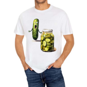 Pickle Surprise A Cucumber And A Jar Of Sliced Pickles Funny Shirt