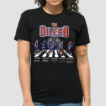 The Edmonton Oilers Zach Evander Leon Corey Connor walking road signatures shirt