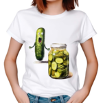 Pickle Surprise A Cucumber And A Jar Of Sliced Pickles Funny Shirt