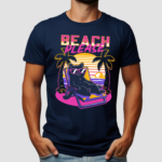 Black Cat Enjoy Beach Please Shirt