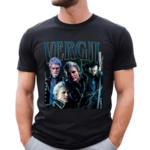 Vergil Sparda Devil May Cry Three Character Demon Hunter Vintage Retro 90s Bootleg style Salelogy Shirt