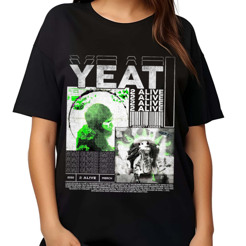 Vintage Yeat 2 Alive Shirt, Yeat 2 Alive 90s Retro Design shirt, Vintage Shirt Gift For Him And Her, Yeat 2 Alive Retro Rap Tee