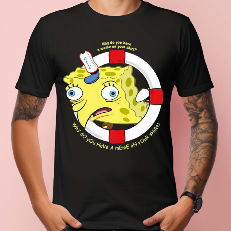 Spongebob Squarepants Navy Why Do You Have A Meme On Your Shirt