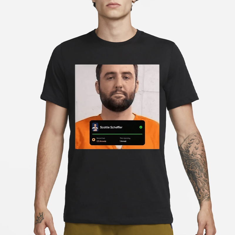 +1 Arrest Funny Scottie Scheffler Mug Shot Shirt