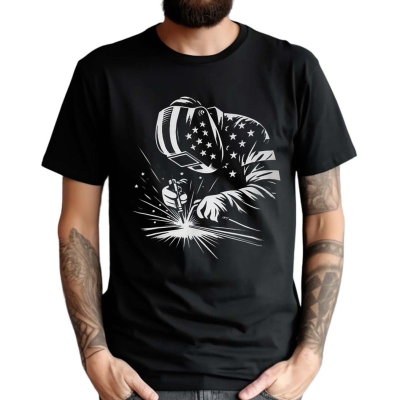 Welder American Flag Usa Patriotic Welding Welder Shirt