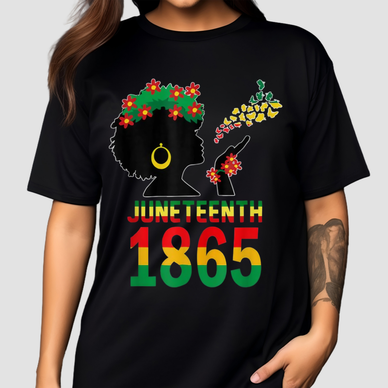 Juneteenth Independence Women Flag 1865 Shirt