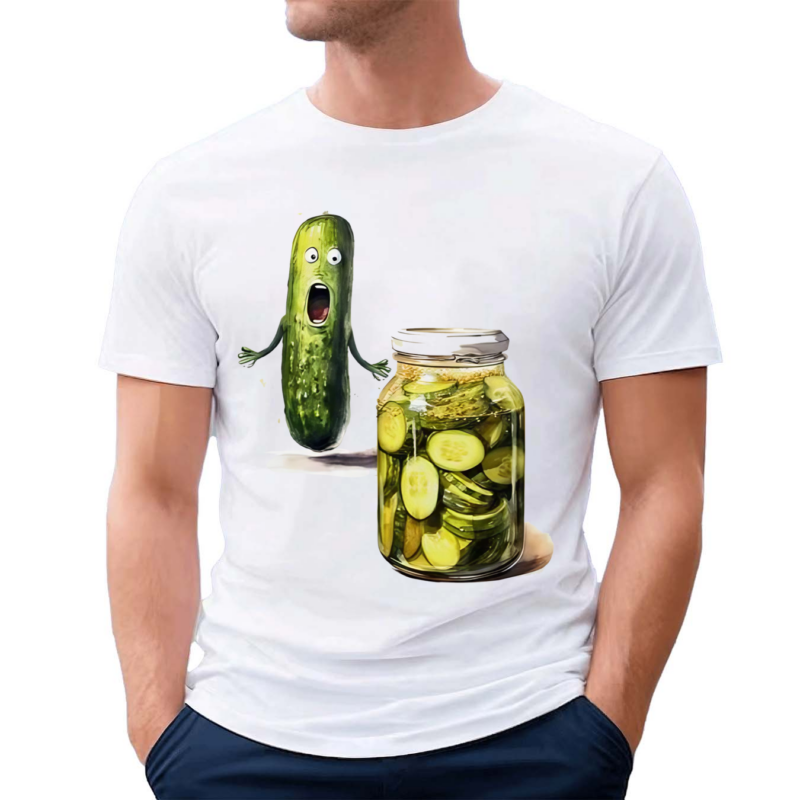 Pickle Surprise A Cucumber And A Jar Of Sliced Pickles Funny Shirt