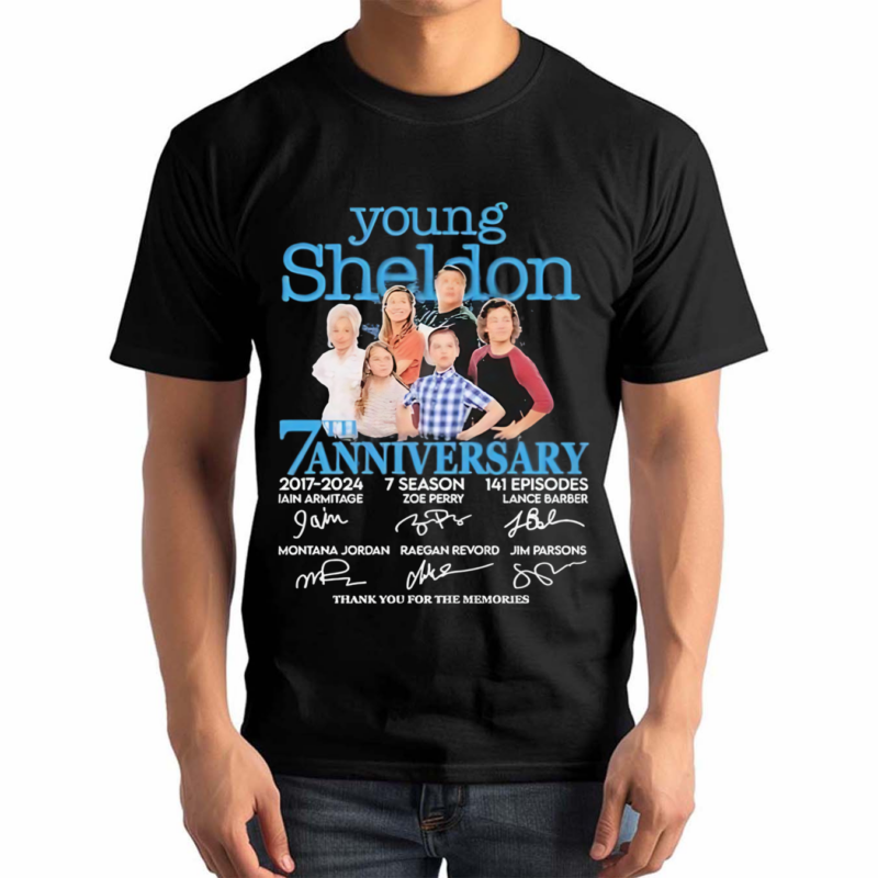 Young Sheldon Big Bang Theory 7th Anniversary 2027 2024 Thank You Shirt