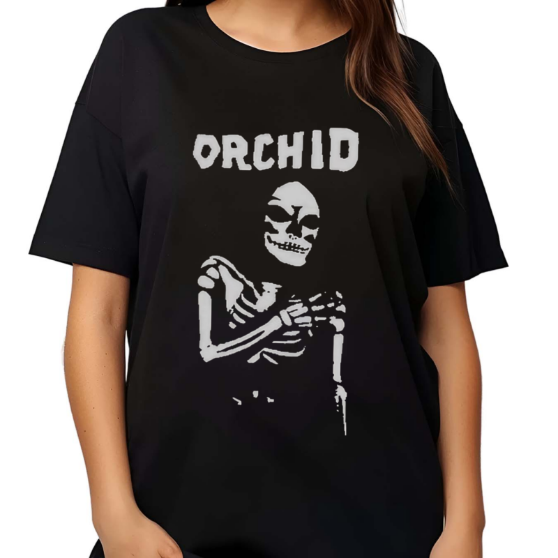 Orchid Chaos Skeleton Silver Shirt