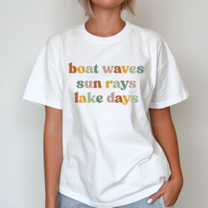 Boat Waves Sun Rays Lake Days Shirt