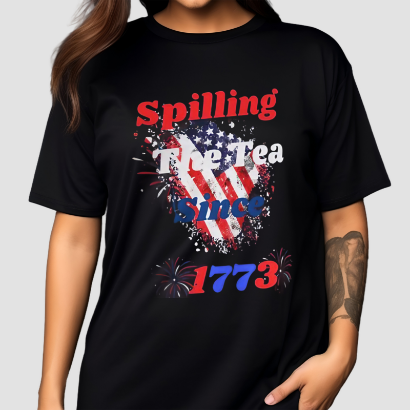 America Flag Spilling The Tea Since 1773 Shirt