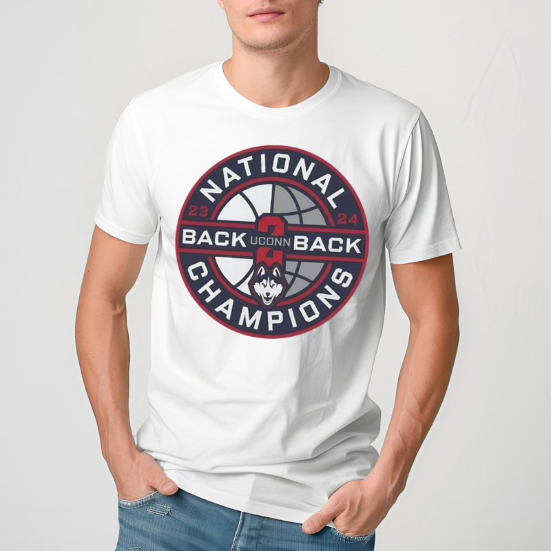 ‘47 Adult UConn Huskies 2024 Men’s Basketball National Champions Back to Back Champs Franklin Shirt