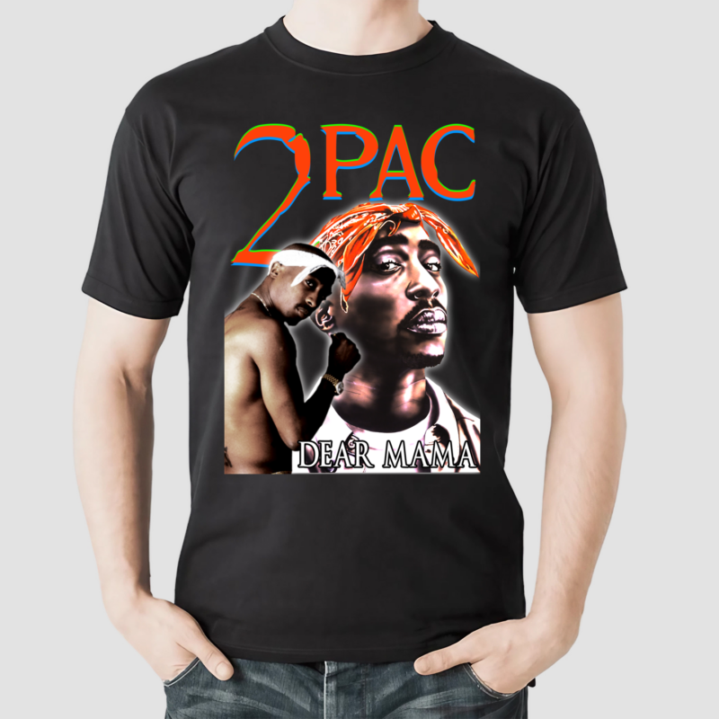 Tupac Shakur 2 Pac Dear Mama Rapper Vintage Shirt